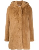 Honey faux fur coat