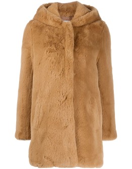 Honey faux fur coat