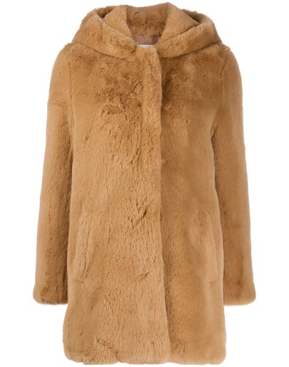 Honey faux fur coat