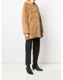 Honey faux fur coat