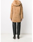 Honey faux fur coat