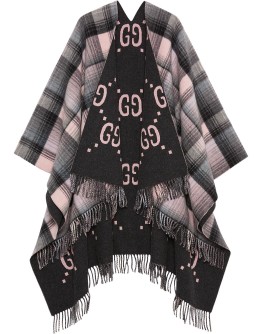 reversible GG poncho coat