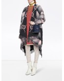 reversible GG poncho coat
