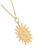 Gold Lady Liberty pendant necklace