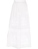 Daisy embroidered midi skirt