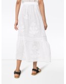 Daisy embroidered midi skirt