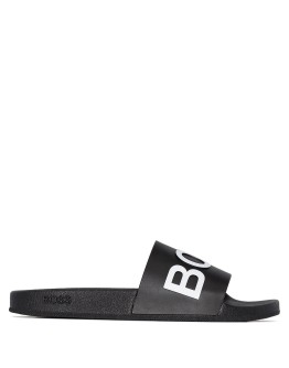 logo print slip-on slides