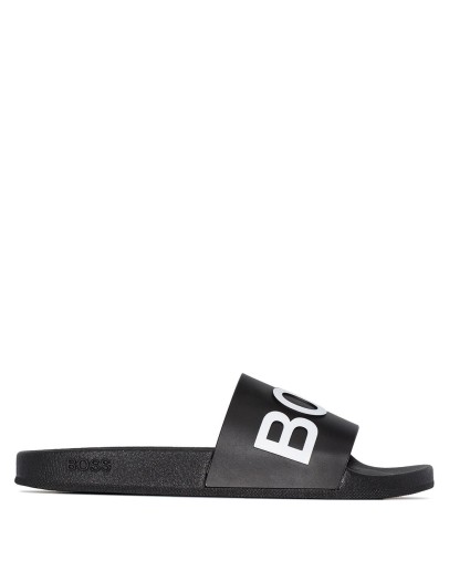logo print slip-on slides
