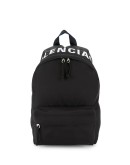 Wheel logo printed backpack