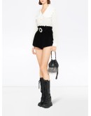 embellished fringed bucket bag