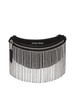 embellished fringes belt bag