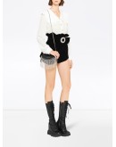 embellished fringes belt bag