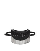 embellished fringes belt bag