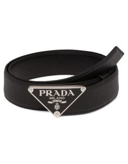 logo plaque buckle belt