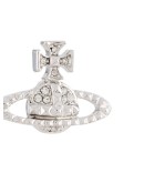 rhinestone-embellished logo earrings