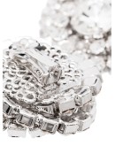 Torchon silver-tone crystal earrings