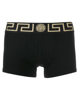 Medusa Greek Key waistband boxer shorts
