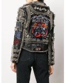 leather spiked biker jacket