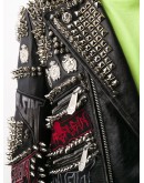 leather spiked biker jacket