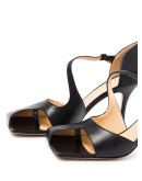 Mary 80mm asymmetric sandals