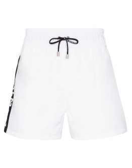 logo stripe swim shorts