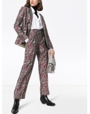 Sally paisley-print straight-leg trousers