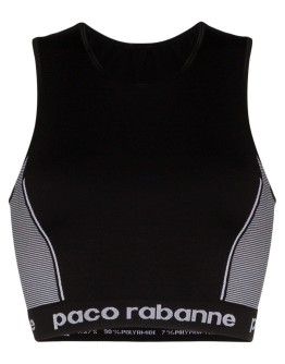 logo-stamped seamless sports bra