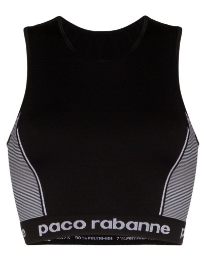 logo-stamped seamless sports bra