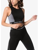 logo-stamped seamless sports bra