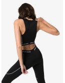 logo-stamped seamless sports bra