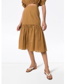 seersucker midi skirt