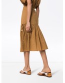 seersucker midi skirt