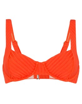 Tangerine balconette bikini top