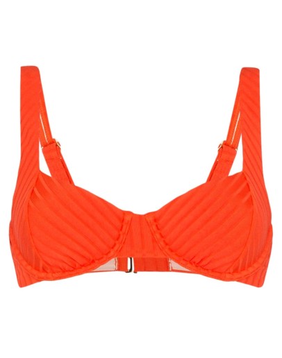 Tangerine balconette bikini top