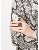 Vernise grey-diamond cocktail ring