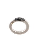 Sapho black-diamond pavé ring