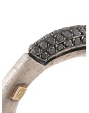 Sapho black-diamond pavé ring