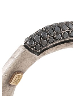 Sapho black-diamond pavé ring