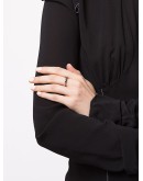 Sapho black-diamond pavé ring