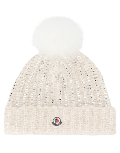 embellished pom-pom hat