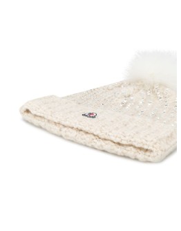 embellished pom-pom hat