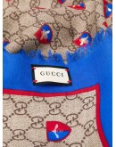 GG and bees crest print scarf