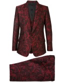 jacquard three-piece suit