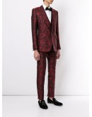 jacquard three-piece suit