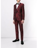 jacquard three-piece suit
