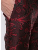 jacquard three-piece suit