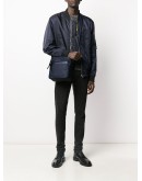 double-zip logo cross body bag
