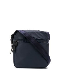 double-zip logo cross body bag