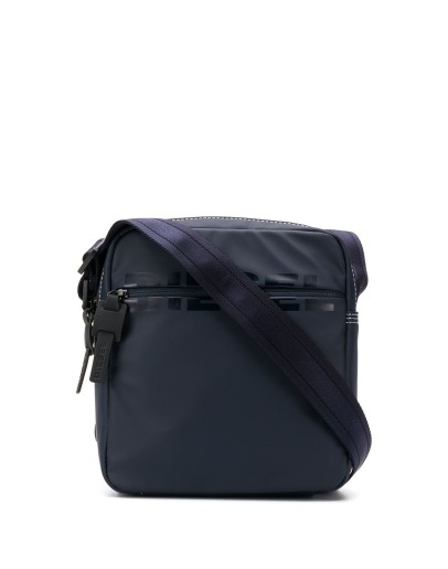 double-zip logo cross body bag