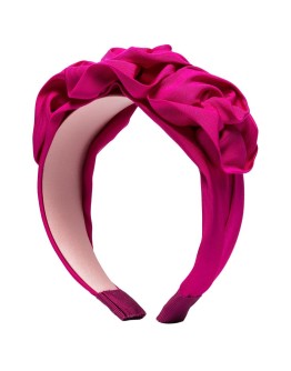 Triple Rosette silk faille headband